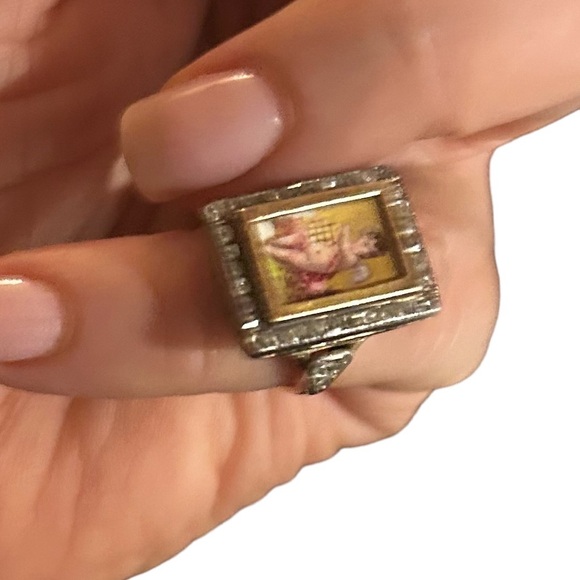 The most dainty ring you will ever find it is a size 3 and 100 years old - Picture 3 of 11